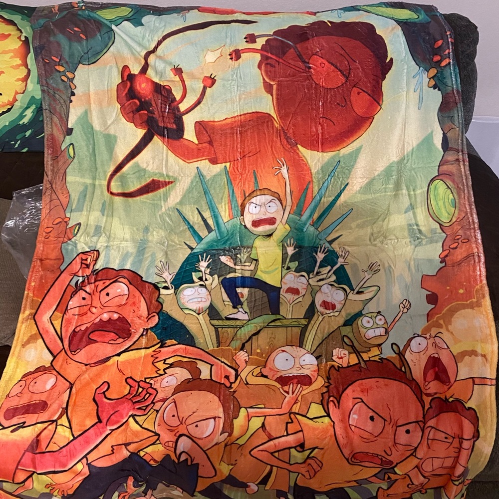 Rick & Morty throw blanket